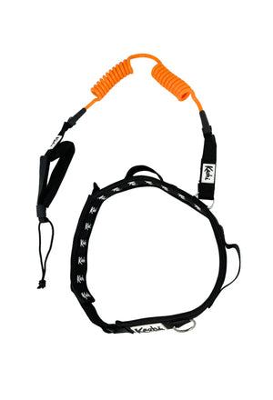 Kāohi Combo: Double Coil 8mm Leash + Padded Black Belt™