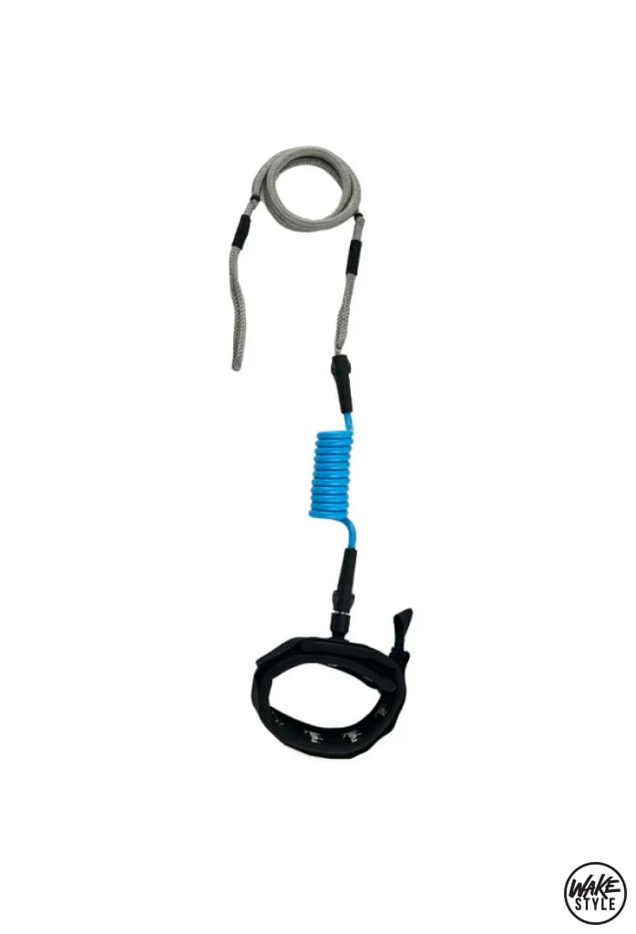 Kaohi Inviz Leash™ - Hybrid Designed For Downwind Foiling Inviz With Calf Cuff / Blue